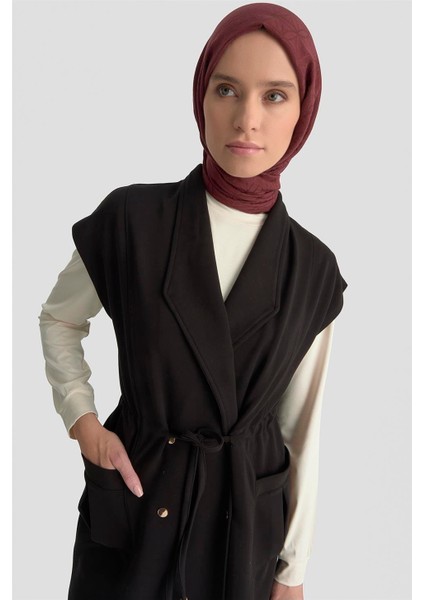 Yelekli Örme Takım 25KD1802 Siyah modelleri