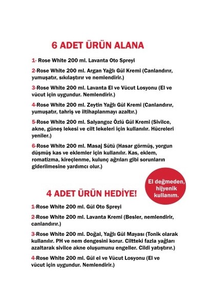 Aile Bakım Seti (6 Adet Ürün Alana, 4 Adet Ürün Hediye) modelleri