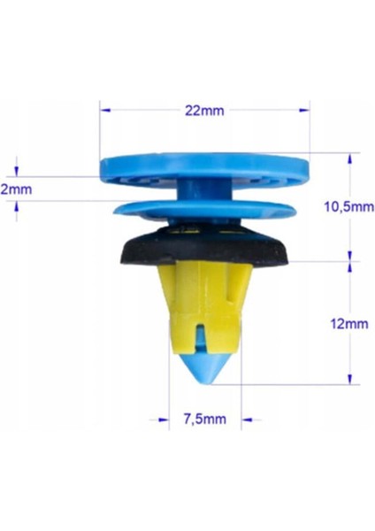 Kapi Döseme Klips Fiat Egea 500X 51987227 Jeep Renegade 323078597 -15 Adet