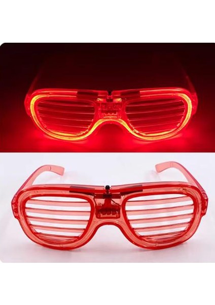 3 Modlu Neon Parti Gözlüğü Kırmızı LED Işıklı indirimleri