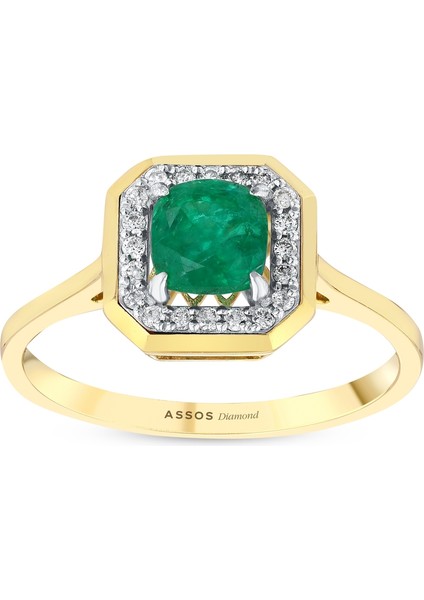 0.10 Karat Zümrüt Taşlı Pırlanta Yüzük fırsatları