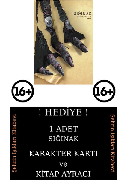 Sığınak Manga / Tek Kitaplık Hikaye / Sığınak Karakter Kartı ve Kitap Ayracı Hediye