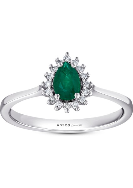 0.12 Karat Zümrüt Taşlı Pırlanta Yüzük modelleri