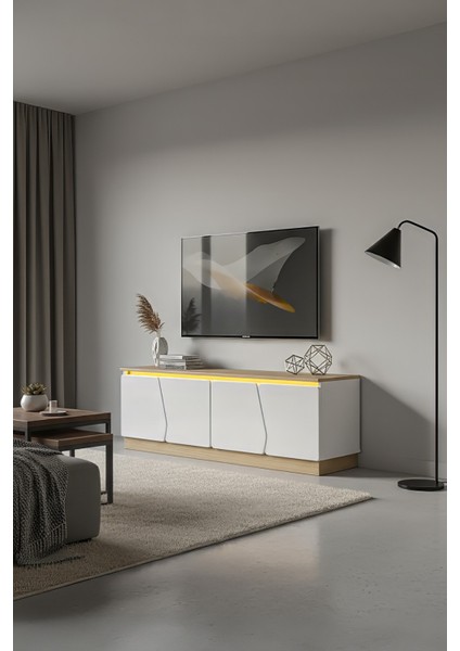 Bohem 150 cm Tv Ünitesi Ledli Mdf Kapak modelleri