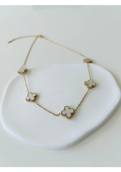 Çelik Dört Yaprak Yonca Kolye Paslanmaz Kararmaz fiyatları