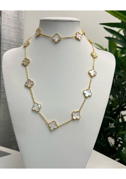 Çelik Dört Yaprak Yonca Kolye Paslanmaz Kararmaz modelleri