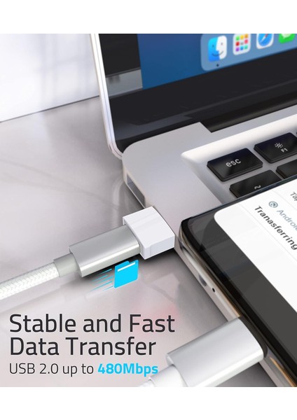 USB – Usb-C Adaptör (4’lü Paket) | Type-C Dişi – USB Erkek Dönüştürücü | Magsafe, Apple Watch S10/SE/ULTRA 2, iPhone 16/16 Plus/16 Pro Max, Airpods Pro Uyumlu | Beyaz modelleri