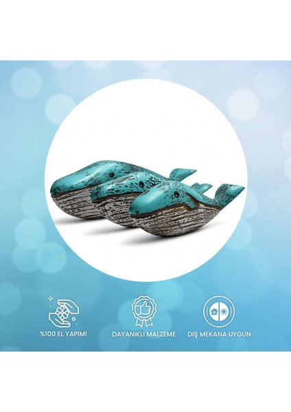 Balina Biblosu Seti Ahşap Dekoratif Obje Biblo fiyatları