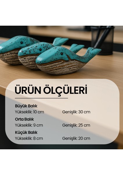 Balina Biblosu Seti Ahşap Dekoratif Obje Biblo fırsatları