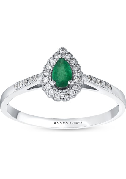 0.11 Karat Zümrüt Taşlı Pırlanta Yüzük fırsatları