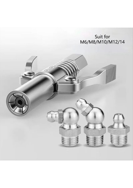 5pcs Gres Kuplörü 10000PSI Ağır Hizmet Hızlı Serbest Bırakma Yağ Gres Kuplör Yağ Pompası Iki Pres Kolay Itme Gres (Yurt Dışından) fırsatları