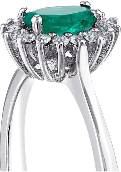 0.09 Karat Zümrüt Taşlı Pırlanta Yüzük fırsatları