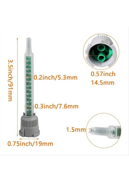 20 Adet Nozulları Karıştıran 50ML Reçine Mikser Yapıştırıcı Uygulama 16 Element 1 1 Oran (Yurt Dışından) fırsatları
