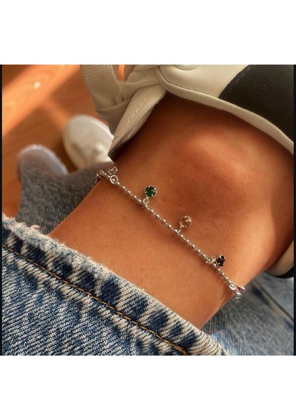 Renkli Taşlı Halhal