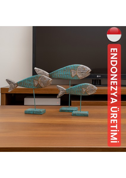 Balık Biblosu Seti Dekoratif Obje Biblo Ayakta Durabilen modelleri