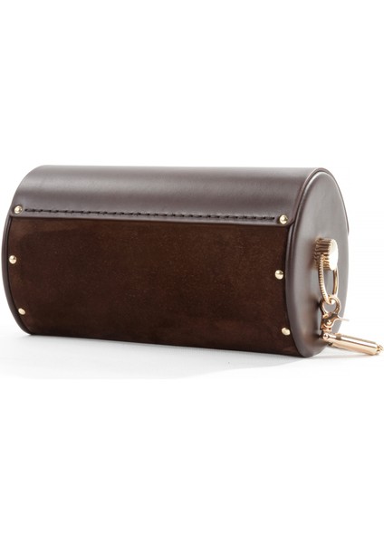 Julia Kahverengi Süet Çapraz Zincir Askılı Günlük Abiye Gerçek Deri Kadın El ve Omuz Çantası fırsatları