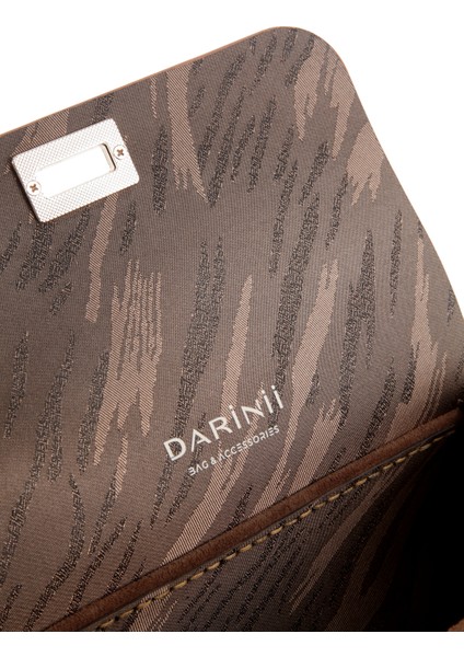 Julia Kahverengi Süet Çapraz Zincir Askılı Günlük Abiye Gerçek Deri Kadın El ve Omuz Çantası