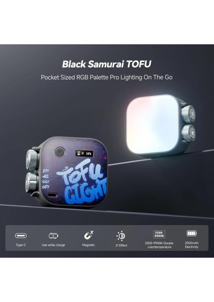 Black Samurai Tofu Rgb LED Video Işığı - Tofu-Bs modelleri