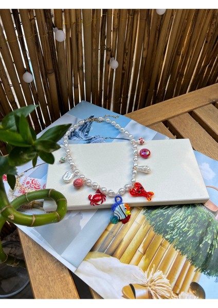 Deniz Temalı Inci Boncuklu El Yapımı Kolye fiyatları