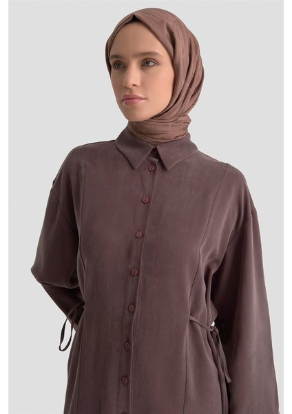 Beli Bağcıklı Modal Takım 25KD1127 Kahverengi