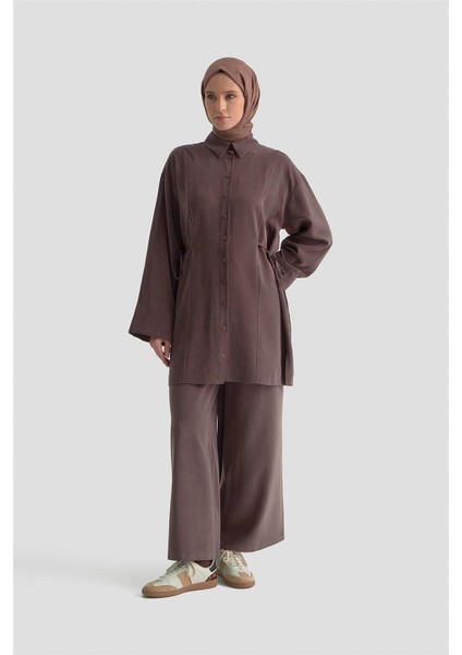 Beli Bağcıklı Modal Takım 25KD1127 Kahverengi fiyatları