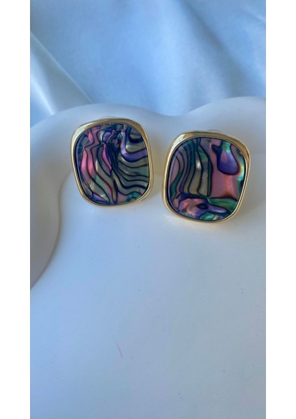 Renkli Pirinç Küpe