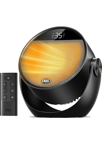 1500W Ptc Seramik Isıtıcı – Sessiz, Enerji Tasarruflu, Uzaktan Kumandalı, 60° Eğilebilir