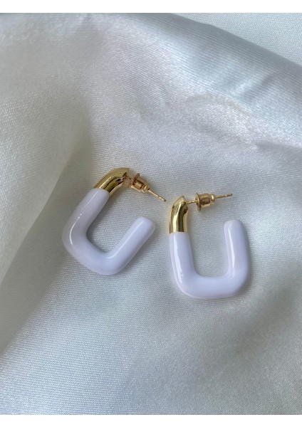 Tasarım Kare Pirinç Küpe