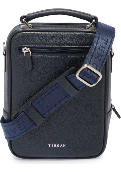 Lacivert Hakiki Deri Erkek Çapraz Askılı Çanta - S1AC00002923-X86