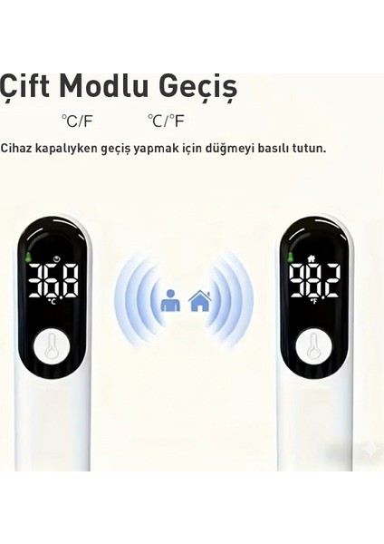 Şarjlı Bataryalı Temassız Kızılötesi Ateş Ölçer Nesne ve Vücut Ölçer modelleri