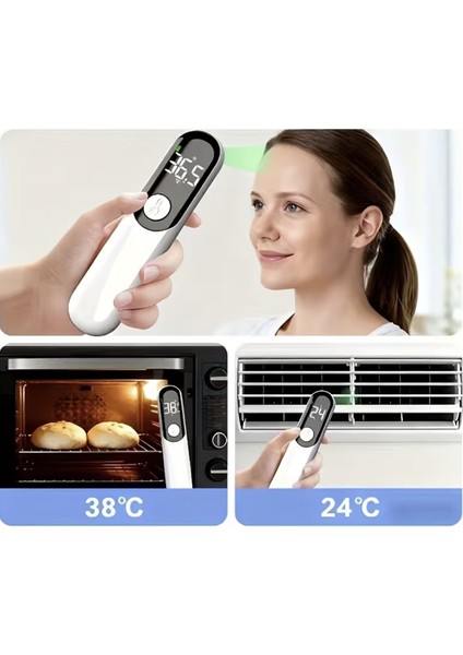 Şarjlı Bataryalı Temassız Kızılötesi Ateş Ölçer Nesne ve Vücut Ölçer fırsatları