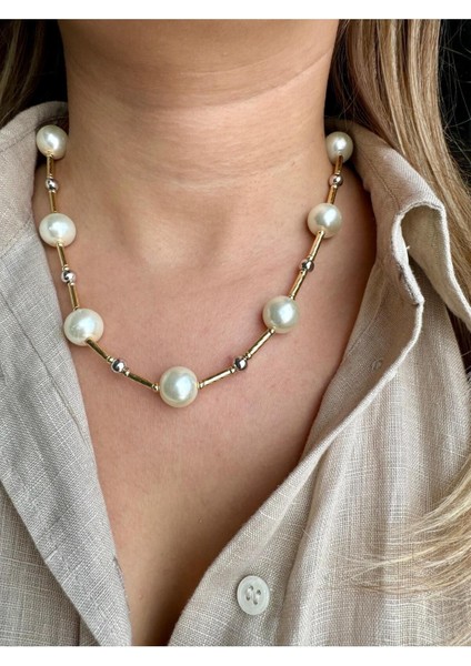 Inci Topçuk Sıralı Gold Çubuk Plaka Detay Kolye fiyatları