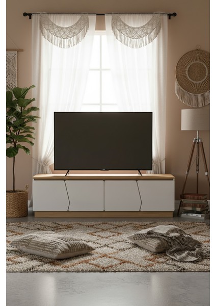 Bohem 180 cm Tv Ünitesi Ledli Mdf Kapak