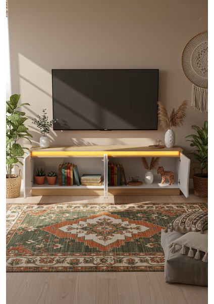 Bohem 180 cm Tv Ünitesi Ledli Mdf Kapak modelleri