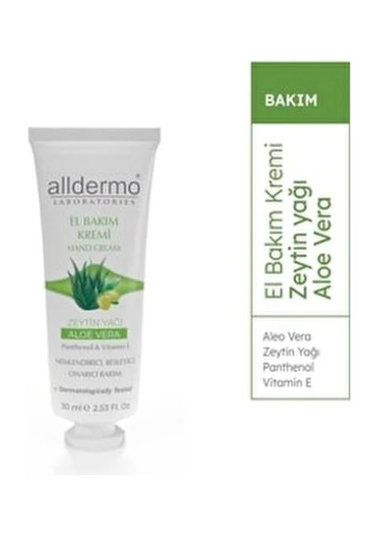 El Bakım Kremi Aloe Vera ve Zeytinyağı ile Yoğun Nemlendirme 30 ml fiyatları