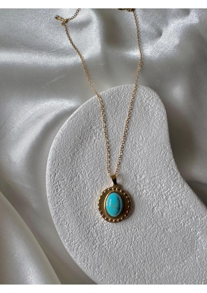 Mavi Taş Tasarım Kolye