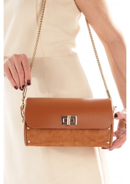 Julia Taba Süet Çapraz Zincir Askılı Günlük Abiye Gerçek Deri Kadın El ve Omuz Çantası fiyatları