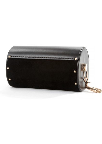 Julia Siyah Süet Çapraz Zincir Askılı Günlük Abiye Gerçek Deri Kadın El ve Omuz Çantası modelleri