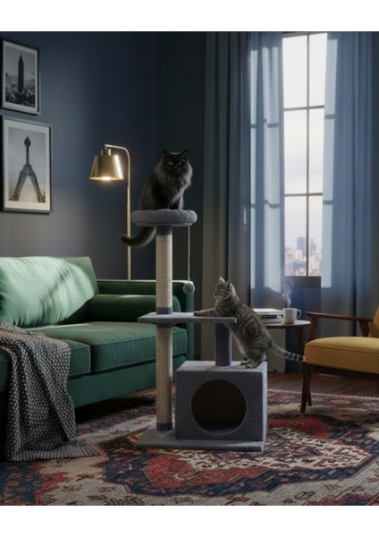 Kedi Tırmalama ve Oyun Evi Platformu Antrasit fiyatları