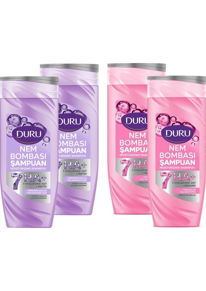 Nem Bombası Şampuan Yıpranmış Saçlar ve Tüm Saçlar Için 400 ml 4 Lü Set
