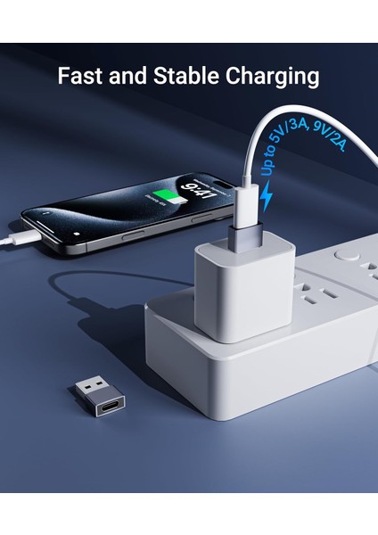 Usb-C Kadın – USB Erkek Adaptör (3’lü Paket) | Alüminyum Gövde, Yüksek Hızlı Dönüştürücü | Usb-C’den Usb’ye Çevirici | iPhone 15, Apple Watch, Airpods, Carplay Uyumlu fiyatları