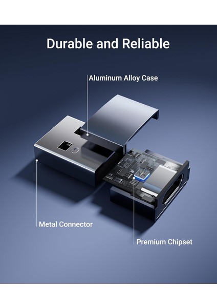 Usb-C Kadın – USB Erkek Adaptör (3’lü Paket) | Alüminyum Gövde, Yüksek Hızlı Dönüştürücü | Usb-C’den Usb’ye Çevirici | iPhone 15, Apple Watch, Airpods, Carplay Uyumlu modelleri