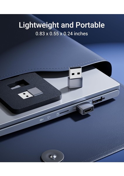 Usb-C Kadın – USB Erkek Adaptör (3’lü Paket) | Alüminyum Gövde, Yüksek Hızlı Dönüştürücü | Usb-C’den Usb’ye Çevirici | iPhone 15, Apple Watch, Airpods, Carplay Uyumlu