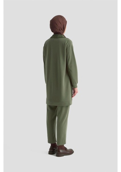 Paraşüt Kumaş Mixli Örme Hırka 25KT5626 Haki fırsatları