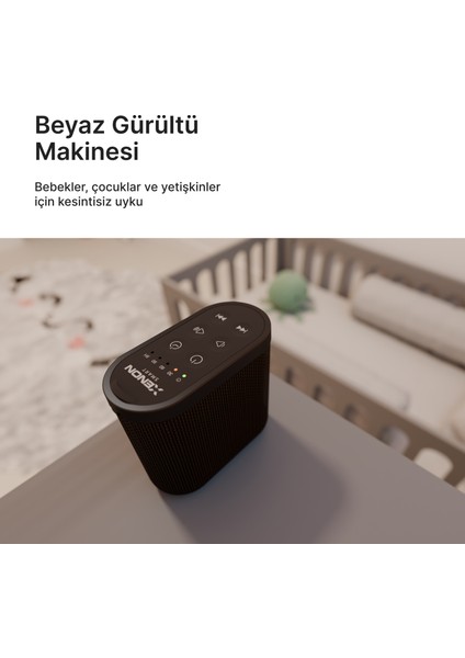 Beyaz Gürültü Makinesi Taşınabilir Rahatlatıcı Bebek ve Yetişkinler Için Ses ve Uyku Cihazı X6230 (Siyah) modelleri