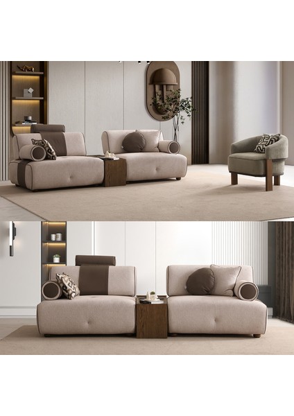 Molde Koltuk Takımı 3+3+1+Ara Sehpa Modülü