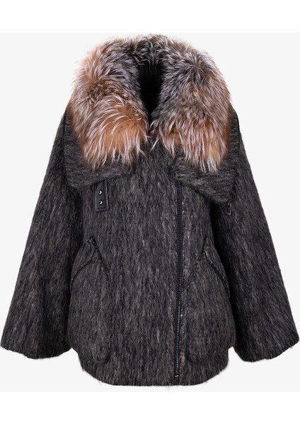 Kadın Tekstil Kahverengi Kaban Mont 616 85766 Bn Kaban SK25/26 Kahve