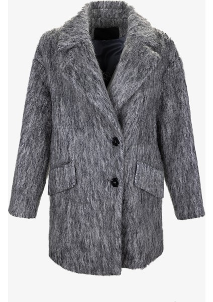 Kadın Tekstil Gri Kaban Mont 616 85762 Bn Kaban SK25/26 Grı