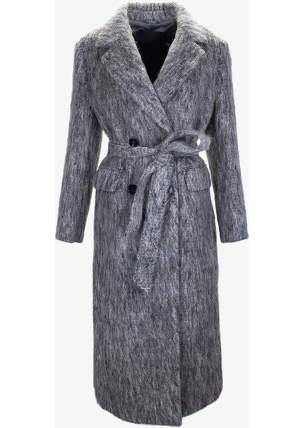 Kadın Tekstil Gri Kaban Mont 616 85809 Bn Manto SK25/26 Grı