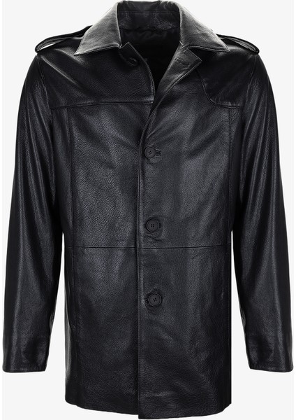 Erkek Hakiki Deri Siyah Jumbo Mont 616 MZ-101 Erk Derımont SK25/26 Sıyah Jumbo